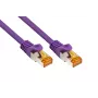 Kabelmeister Cat.7 S/FTP tinklo kabelis, RJ45, TPE apvalkalas, be halogenų, violetinis, 1m