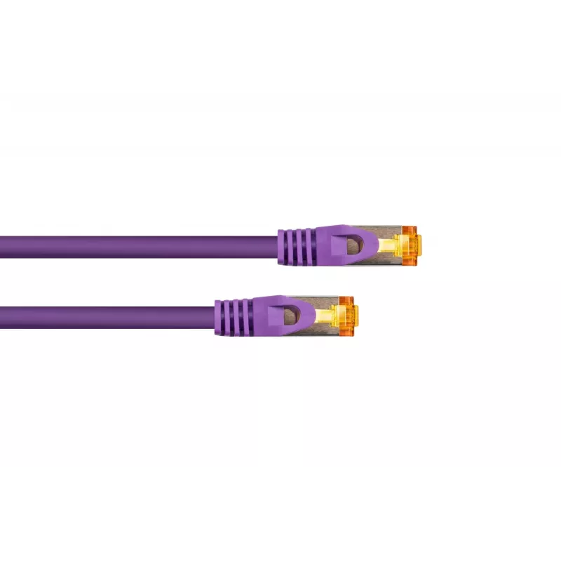 Kabelmeister Cat.7 S/FTP tinklo kabelis, RJ45, TPE apvalkalas, be halogenų, violetinis, 1m