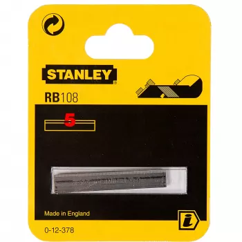 STANLEY Atsarginės obliuotės peiliukai RB10 ir RB5, tiesūs, 10 vnt., SK5 plienas, 44 mm plotis