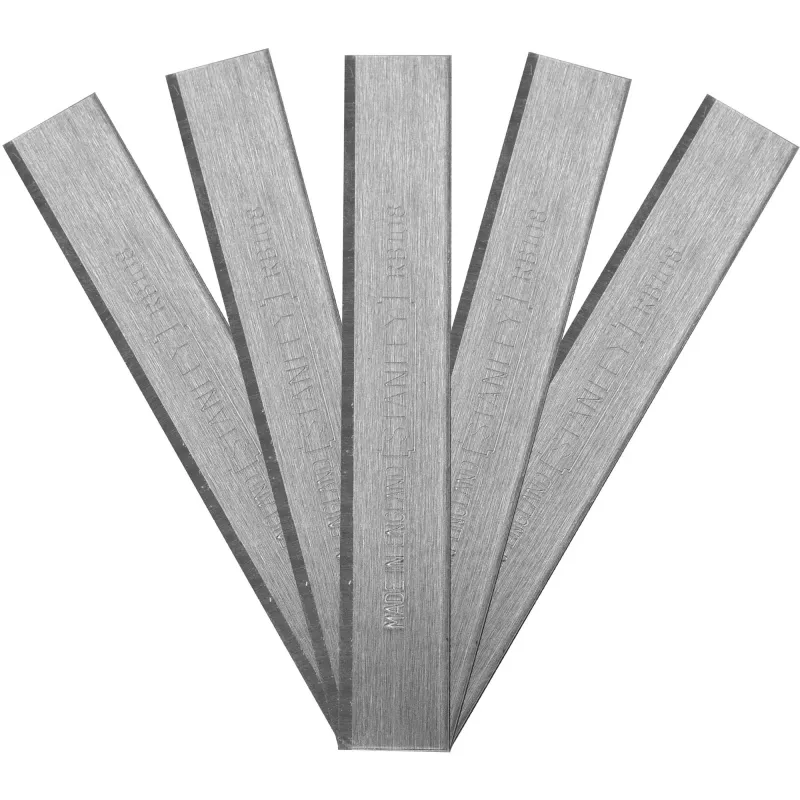 STANLEY Atsarginės obliuotės peiliukai RB10 ir RB5, tiesūs, 10 vnt., SK5 plienas, 44 mm plotis