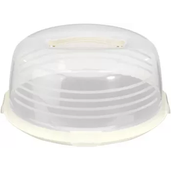 CURVER Apvali pyragų transportavimo dėžė Ø34.7x15.6 cm Cream