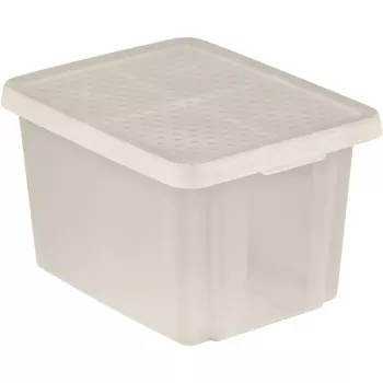 CURVER Essentials 26L permatoma dėžė su dangčiu, sukraunama ir įdedama, 44x34x27 cm