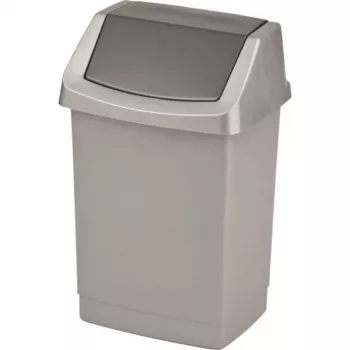 CURVER Click-it 50L pedalų šiukšlių dėžė 38,5x33,5x63,5cm sidabrinė