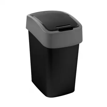 CURVER Flip Bin 9L šiukšlių krepšys juodas/sidabrinis