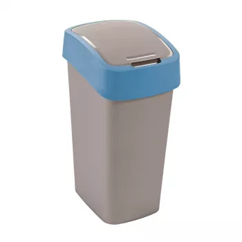 CURVER Flip Bin 45L atliekų kibiras, sidabrinis/mėlynas