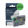 MediaRange suderinama laminuota etikečių juosta Brother TZ-741/TZe-741, 18mm, 8m, juoda ant žalios