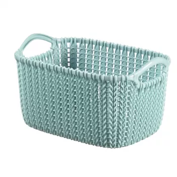 CURVER Basket Knit XS stačiakampė 3L laikymo dėžė, mėlyna, 25x18x14cm