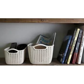 CURVER Basket Knit XS stačiakampė 3L laikymo dėžė, mėlyna, 25x18x14cm