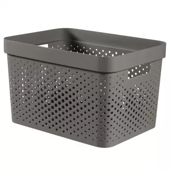 CURVER Infinity perdirbto plastiko dėžė 17L 36x27x22cm tamsiai pilka