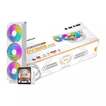 DarkFlash DV360S MAX White 360mm ARGB skysčio aušinimo sistema (AIO) procesoriui