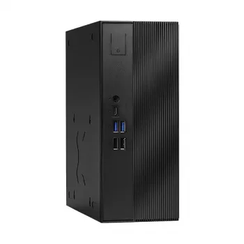 ASRock DeskSlim B760 Mini PC Barebone - Intel B760, LGA1700, DDR4 SO-DIMM, 2x M.2 PCIe Gen4, HDMI 2.1, DP 1.4, VGA, USB-C, Gigabit LAN, 1,92L, juodas