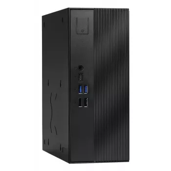 ASRock DeskSlim X600 Barebone mini kompiuteris, AMD AM5 lizdas, DDR5 SO-DIMM, PCIe Gen5 M.2, 2.5GbE, be RAM/atmintinės/OS, juodas