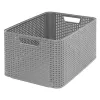 CURVER Style L dėžė laikymui 43,6 x 32,6 x 23 cm, šviesiai pilka, rotango efektas, 33L