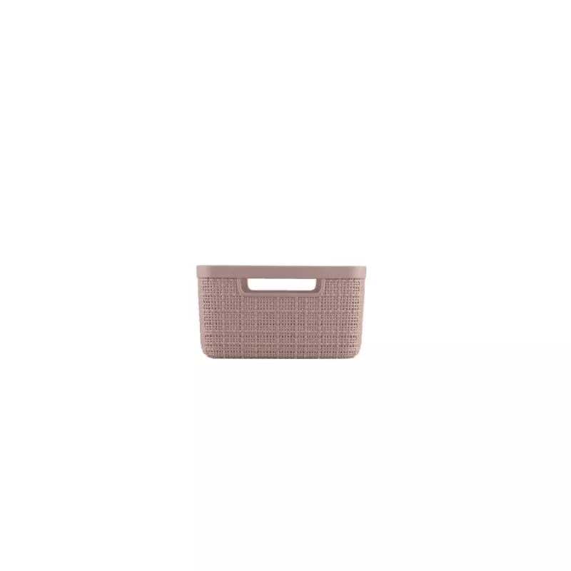 CURVER Jute pintinė S 5L 27x20x11cm rožinė - natūralaus džiuto daiktų laikymo pintinė