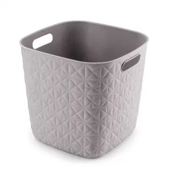 CURVER Softex kvadratinė laikymo pintinė 15L, kreidinės baltos spalvos, 27,9x27,9x26,9cm