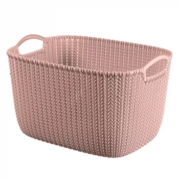 Curver Knit L stačiakampė laikymo pintinė 19L 40x30x23 cm rožinė
