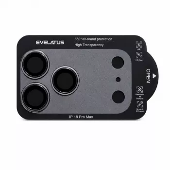 Evelatus Apple iPhone 18 Pro Max viso fotoaparato modulio apsauga Premium juoda