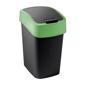 CURVER Flip Bin 9L juodas/žalias šiukšlių krepšys