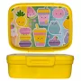 CURVER Snap Box stačiakampė maisto laikymo dėžutė su pertvara 1,8L geltona Kawaii