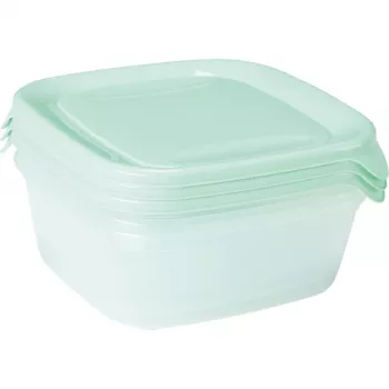 CURVER Fresh & Go maisto indų rinkinys, 3 vnt., po 0,8 L, žalias, hermetiški, tinka mikrobangų krosnelei ir indaplovei