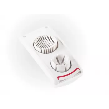 LEIFHEIT Egg Cutter Combi – 2-in-1 kiaušinių pjaustyklė ir skaidytuvas, balta