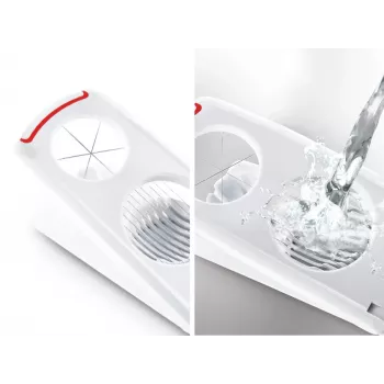 LEIFHEIT Egg Cutter Combi – 2-in-1 kiaušinių pjaustyklė ir skaidytuvas, balta