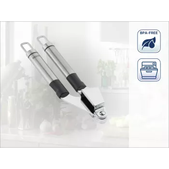 LEIFHEIT Garlic Press ProLine nerūdijančio plieno su integruotu valymo įrankiu