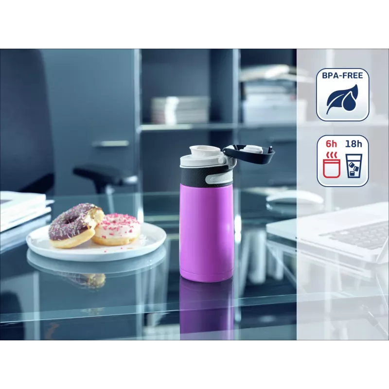LEIFHEIT Thermos Flip 350 ml purpurinė vakuuminė termo gertuvė