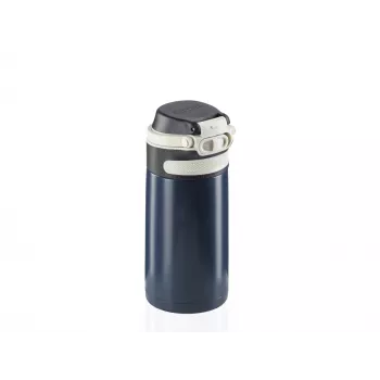 LEIFHEIT Thermos Flip 350 ml tamsiai mėlyna vakuuminė termo kelioninė stiklinė
