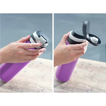 LEIFHEIT Thermos Flip 600 ml purpurinis vakuuminis termosas iš nerūdijančio plieno
