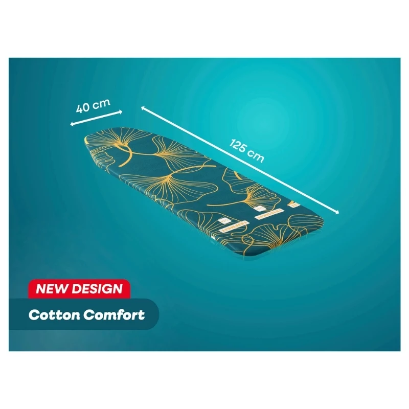 LEIFHEIT Cotton Comfort lyginimo lentos užvalkalas S/M 125x40 cm, mėlynos/baltos spalvos dryžuotas