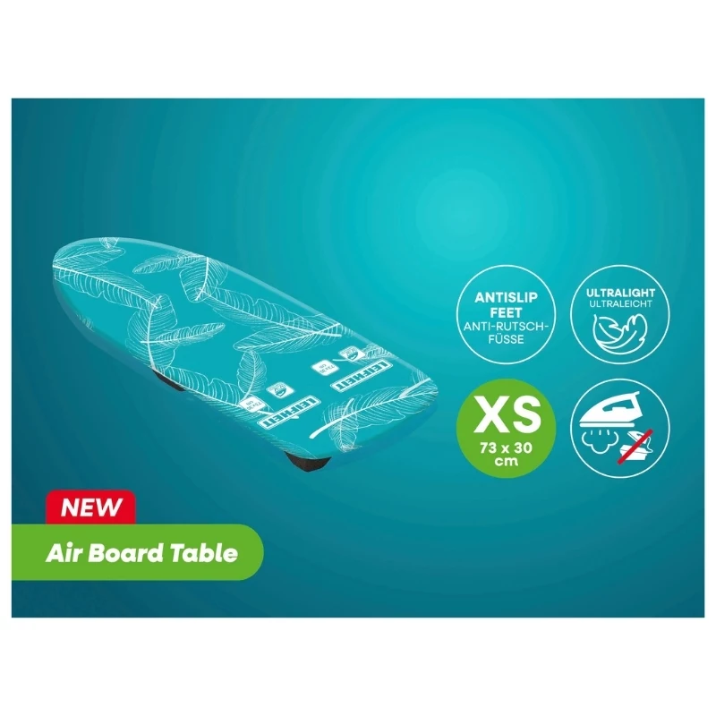 LEIFHEIT Air Board Table Compact lentyna lyginimui 70x30 cm, Thermo-Reflect, sulankstoma, mėlyna/balta