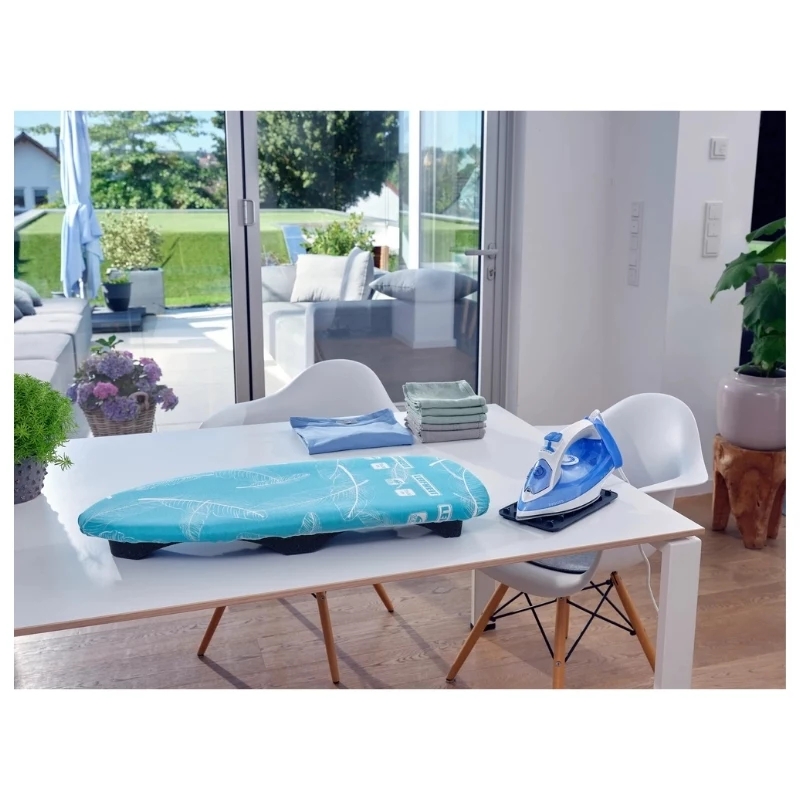 LEIFHEIT Air Board Table Compact lentyna lyginimui 70x30 cm, Thermo-Reflect, sulankstoma, mėlyna/balta