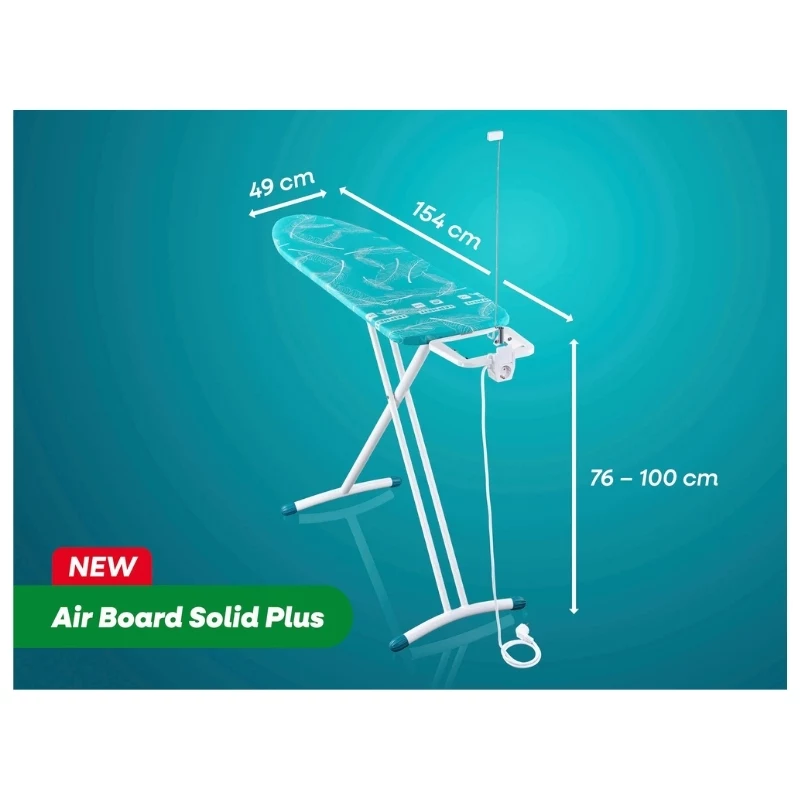 LEIFHEIT Air Board M Solid Plus lyginimo lenta 120x38cm su Thermo-Reflect užvalkalu