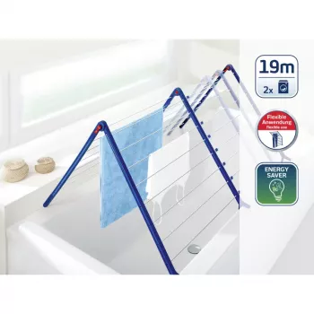 LEIFHEIT Pegasus Bath 190 ištraukiama vonios drabužių džiovykla 19m balta/mėlyna