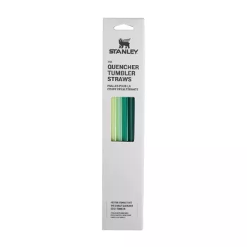STANLEY šiaudelių rinkinys (4 vnt.) The Quencher Travel Tumbler 0,89 L, daugkartiniai BPA-free plastikiniai šiaudeliai, žali