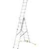 HAILO Kombinuotos kopėčios HobbyLOT aliuminio 2x8 + 1x9 pakopų