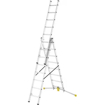 HAILO Kombinuotos kopėčios HobbyLOT aliuminio 2x8 + 1x9 pakopų