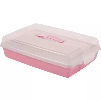 CURVER Stačiakampė torto transportavimo dėžė 45x29,5x11,1 cm, rožinė