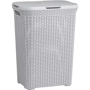 Curver Natural Style skalbinių krepšys 60L, šviesiai pilkas