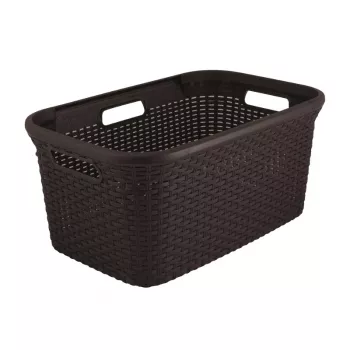 CURVER Skalbinių krepšys Style 45L 59,2 x 38 x 27 cm Tamsiai rudos spalvos