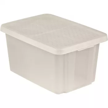 CURVER Essentials 45L permatoma dėžė su dangčiu, 57 x 40 x 30 cm, sukraunama, tinkama maistui