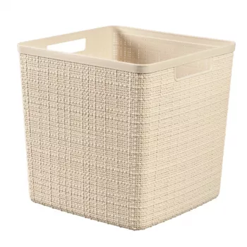 CURVER pintinė Jute Square 17L 28x28x27 cm kreminės spalvos