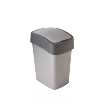 CURVER Flip Bin 25L šiukšlių dėžė, sidabrinė/pilka