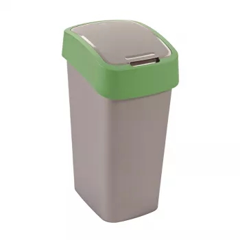CURVER Flip Bin 45L šiukšlių krepšys, sidabrinis/žalias