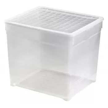CURVER tekstilinė dėžė su dangčiu 33L permatoma 39,5x34,2x34,3cm