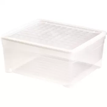 CURVER dėžė su dangčiu Textile Box 18,5L permatoma | 39,6x34,3x17,3cm