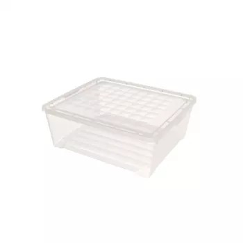 CURVER tekstilinė dėžė su dangteliu, 10L, permatoma, 34,2 x 29,7 x 12,5 cm