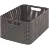 CURVER Style M dėžė 38,6x28,7x17 cm, tamsiai pilka, ratano efektas, 18L