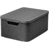 Curver Style M dėžė su dangčiu, 21,5 l, tamsiai pilka, 39,3x29,3x18,7 cm